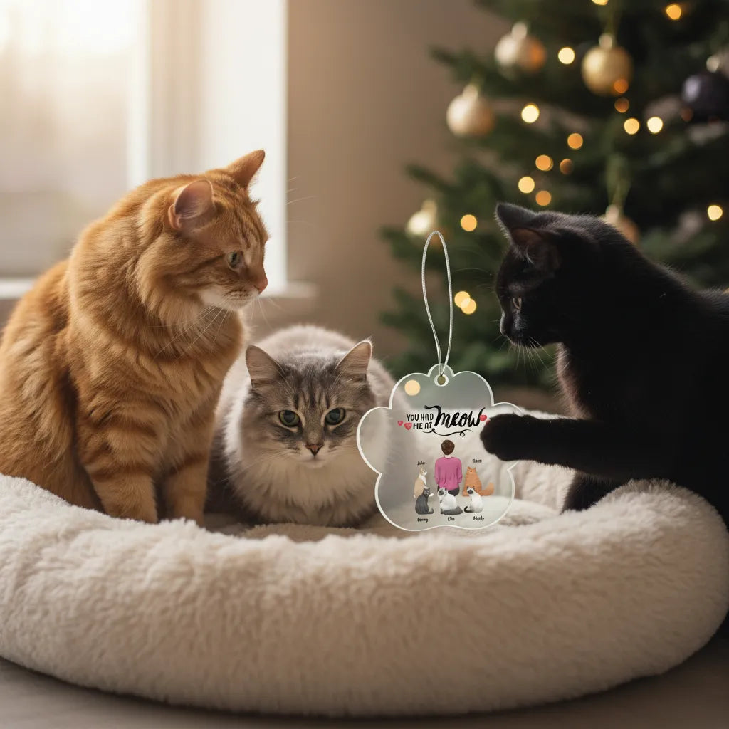 You Had Me At Meow Custom Acrylic Paw Ornament