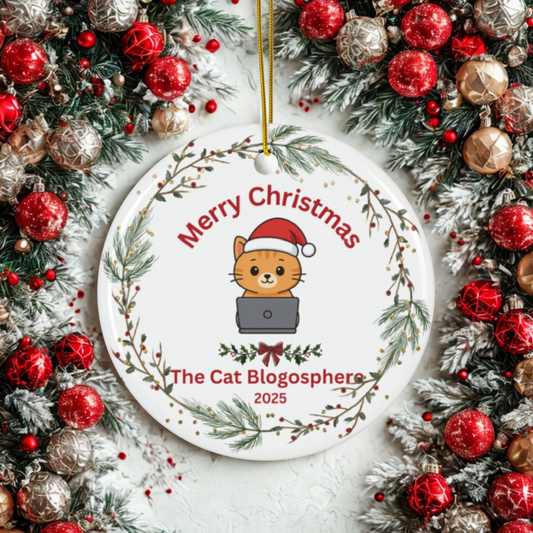 Cat Blogosphere Christmas Ornament - Limited Edition 2025 Festive Design