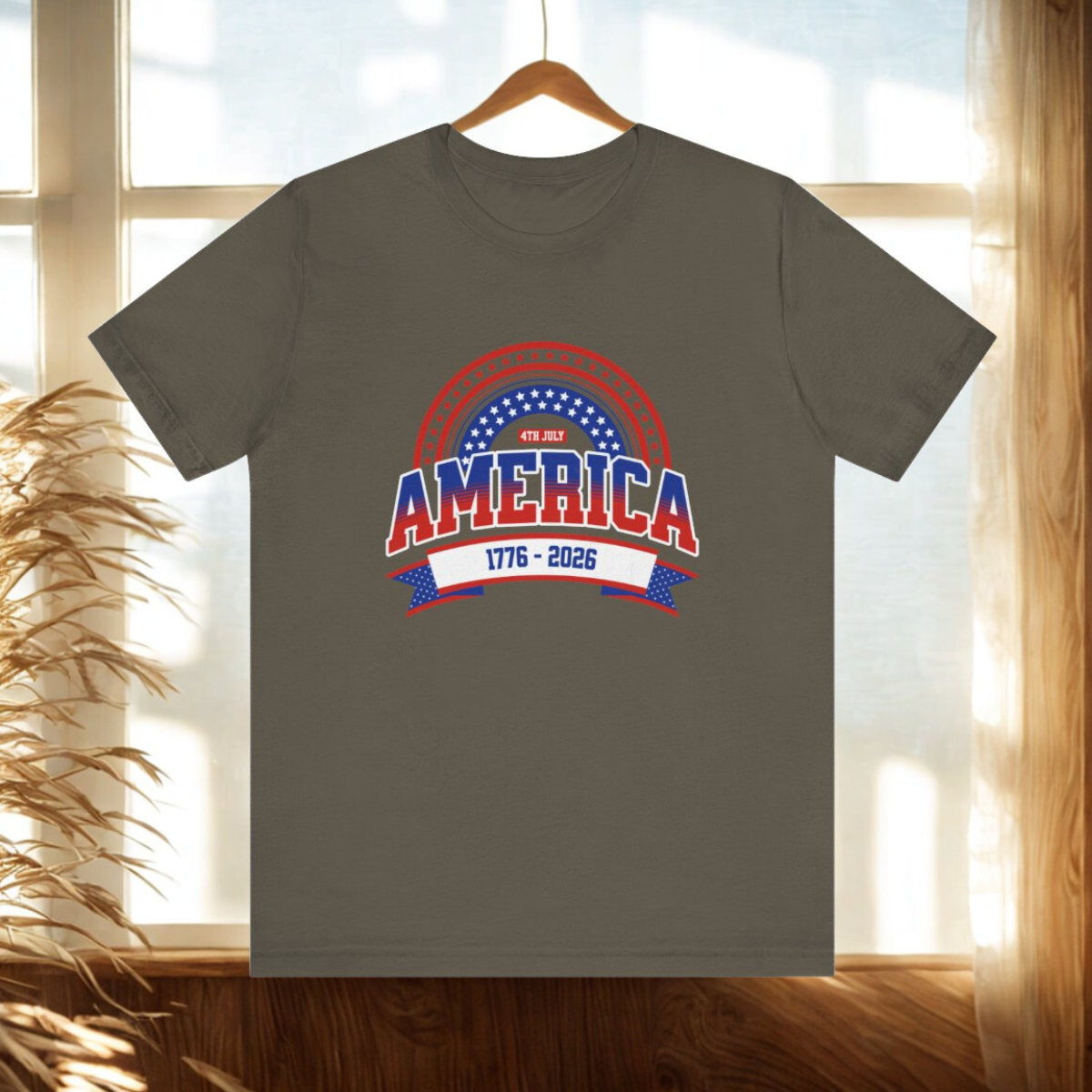America 1776-2026 Patriotic Flag Tee | Stars Red White Blue