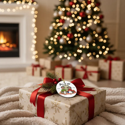 You & Me and the Cats Custom Christmas Ornament