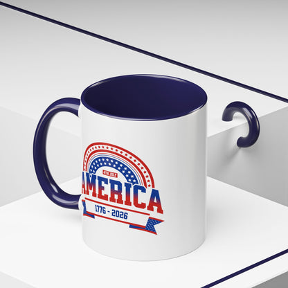America 1776-2026 Patriotic Accent Coffee Mug 11 oz.
