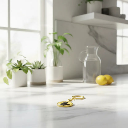 Circle Pendant With Keychain with Custom Photo