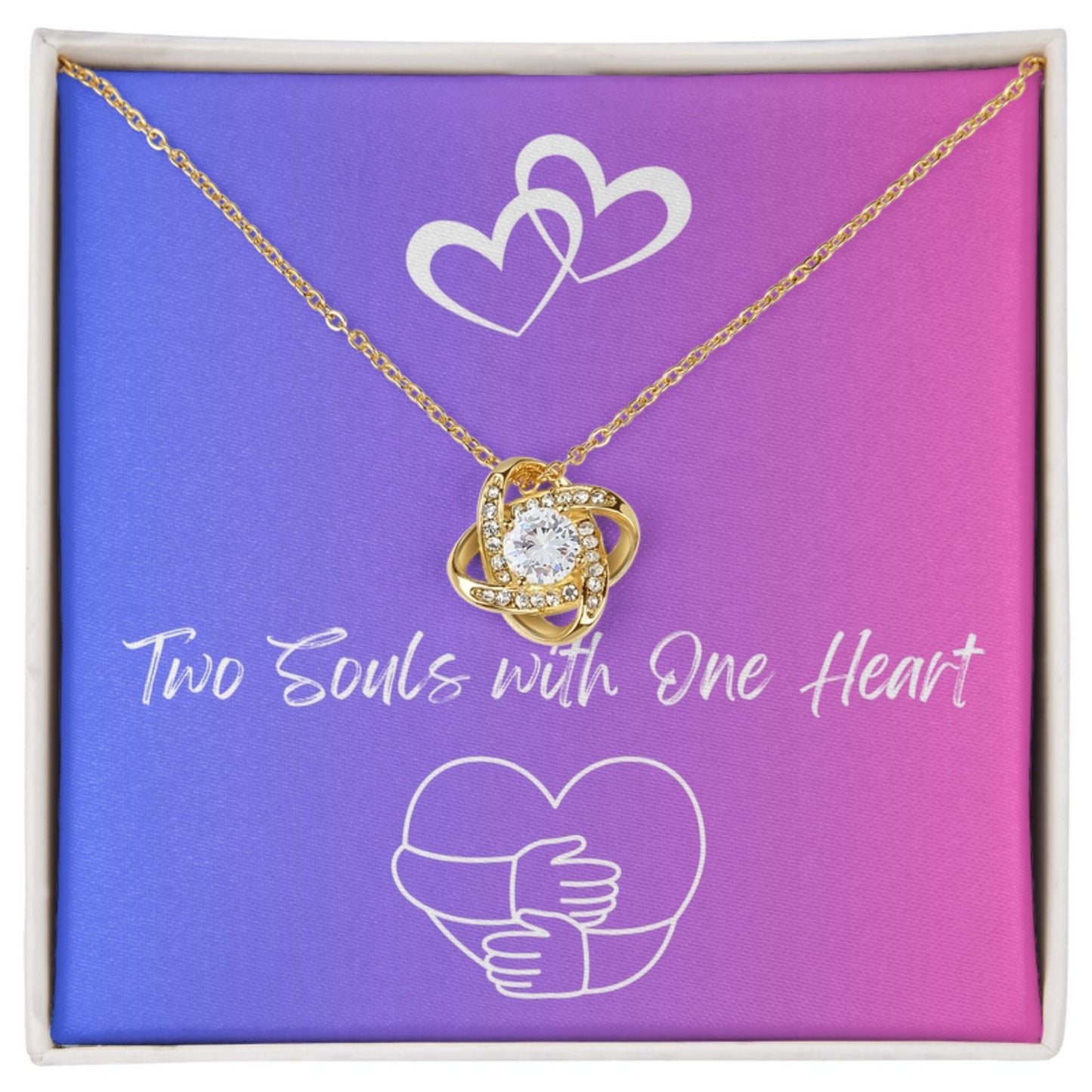 Love Knot Necklace with Stunning Cubic Zirconia Crystals for Timeless Elegance