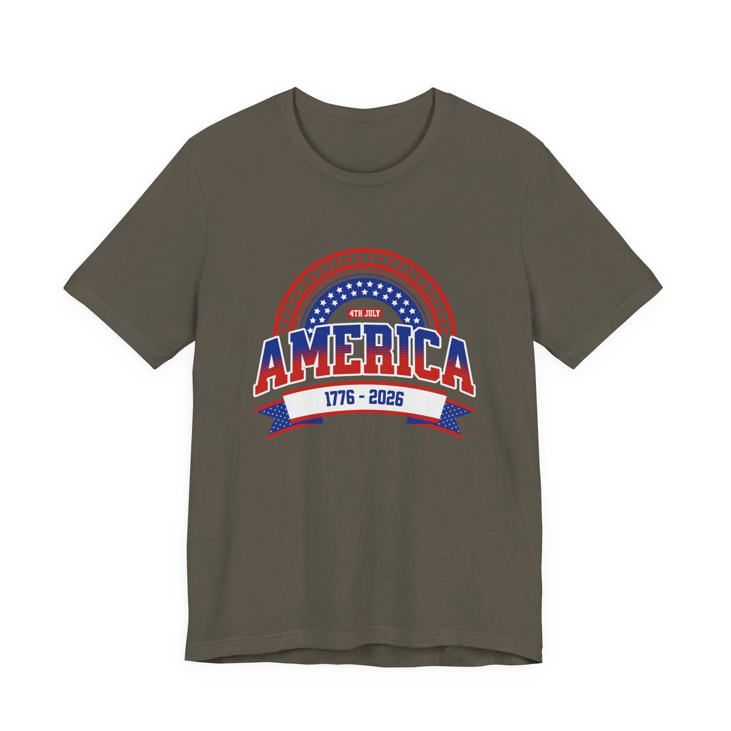 America 1776-2026 Patriotic Flag Tee | Stars Red White Blue