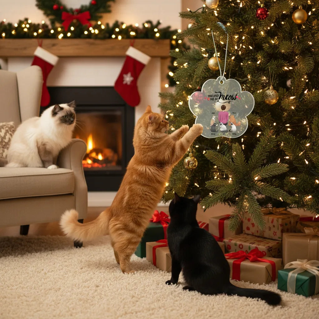 You Had Me At Meow Custom Acrylic Paw Ornament