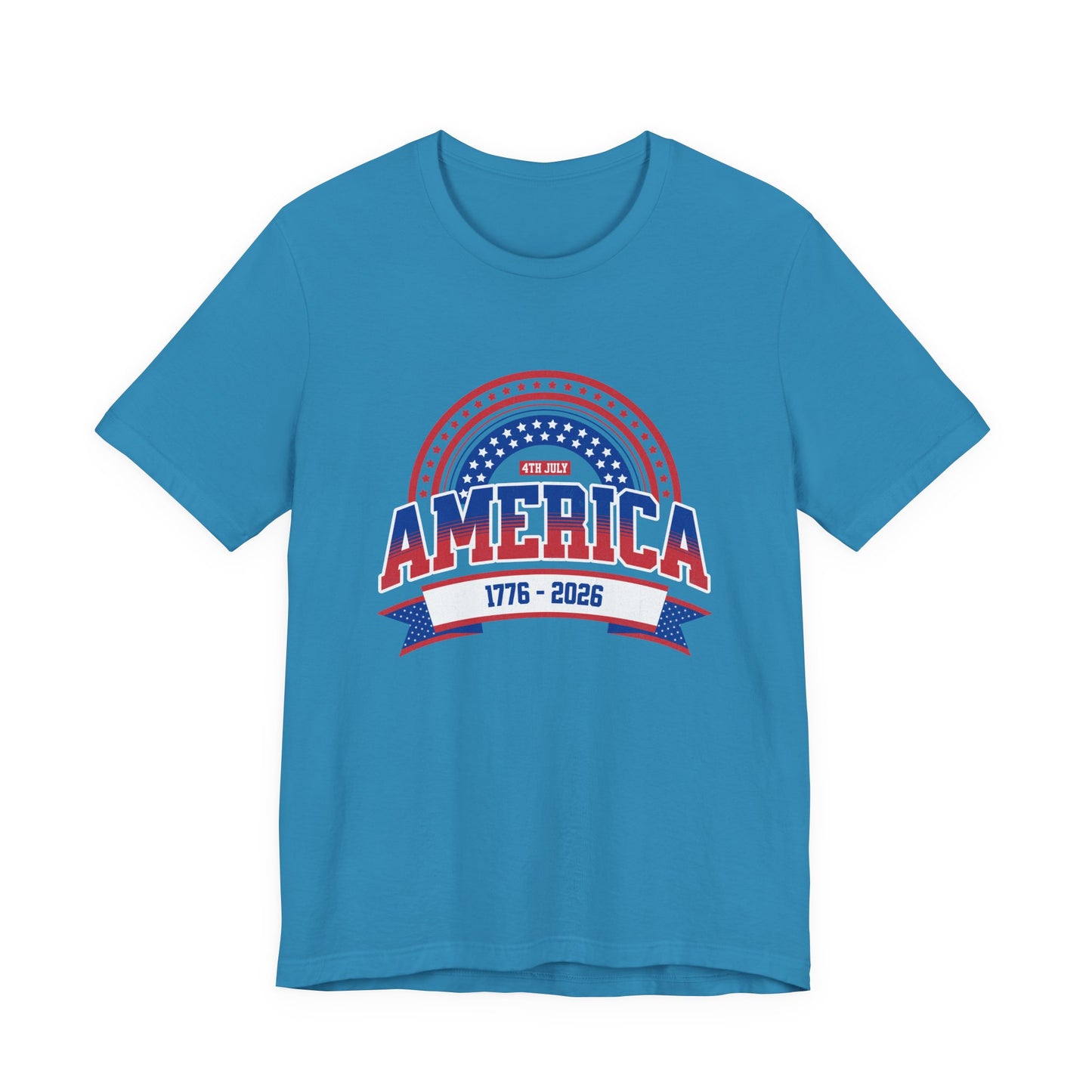 America 1776-2026 Patriotic Flag Tee | Stars Red White Blue
