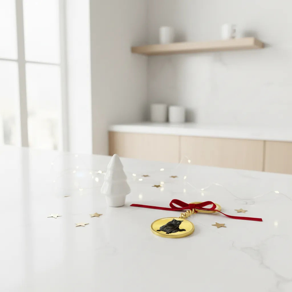 Circle Pendant With Keychain with Custom Photo