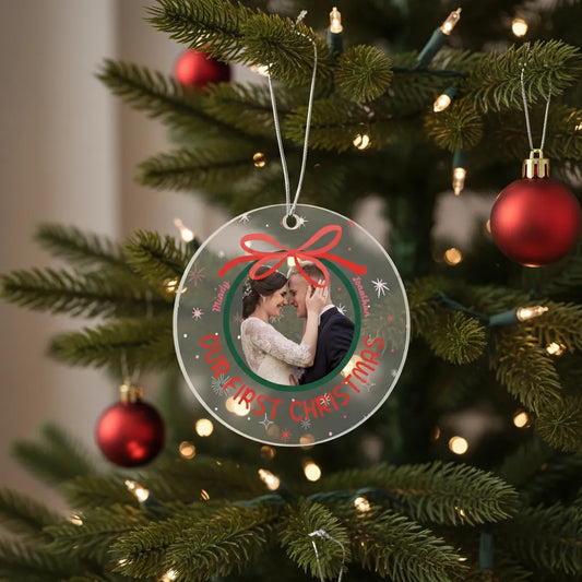 Customizable Acrylic Ornament with Your Message and Photo