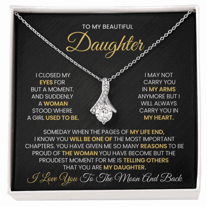 My Daughter Alluring Beauty Necklace - Elegant Gift for Your Precious Child