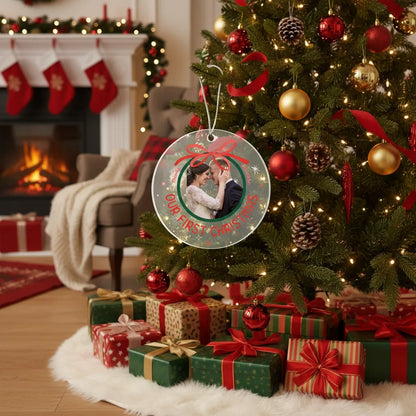 Customizable Acrylic Ornament with Your Message and Photo