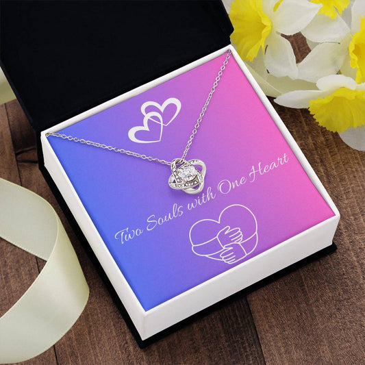 Love Knot Necklace with Stunning Cubic Zirconia Crystals for Timeless Elegance