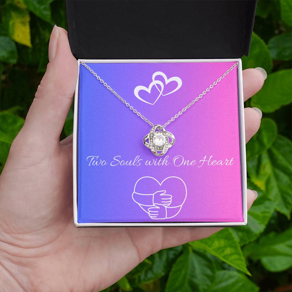 Love Knot Necklace with Stunning Cubic Zirconia Crystals for Timeless Elegance